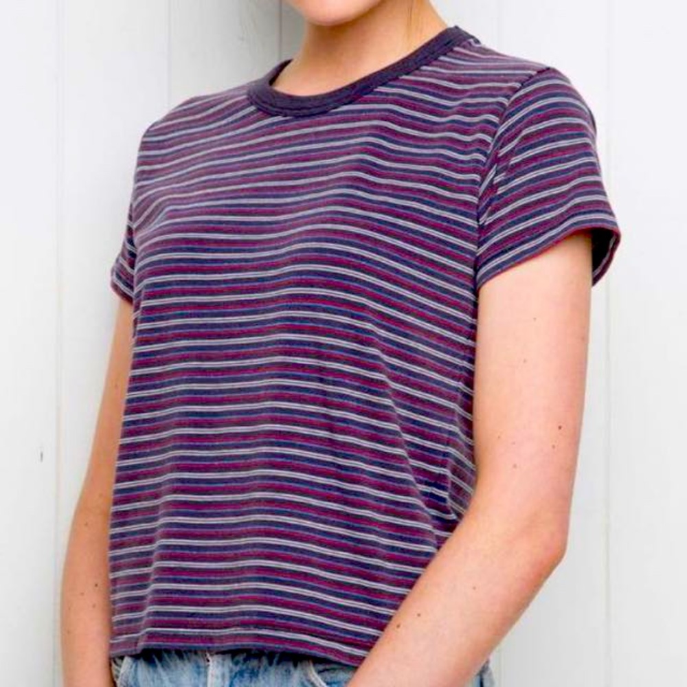 Brandy Melvin strip baby tee